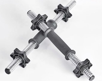 Dumbbell Bars Pair 18” Chrome Color and Black