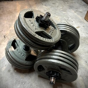 Adjustable Dumbbells Weights - 80 lb Total Weight with Shipping Fitness Gym Exercise