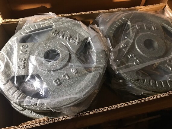 YUM - Plaques de poids olympiques 4 pcs 20 kg Fonte--VBE7807122709834