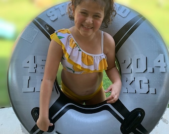 Inflatable Pool Tube with Handles – Dual-Use Float & Snow Sled for Year-Round Fun | Durable Blow Up Floatie for Kids  Adults, Pool or Hill