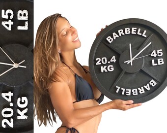 Barbell Wall Clock , Gym Fitness Weights Fun Gift Idea for men women fun gag prank gifts 2024 ideas