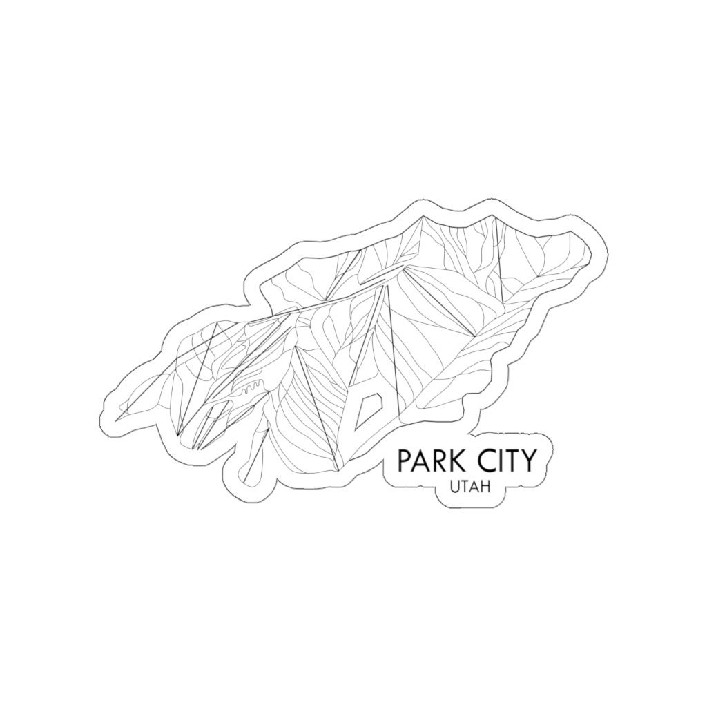 Park City Sticker Park City Trail Map Sticker Park City Etsy