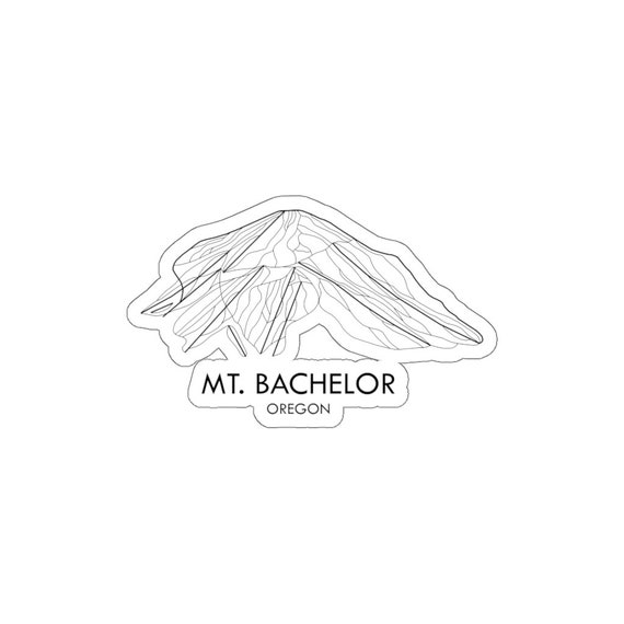 Mt Bachelor Sticker Mt Bachelor Trail Map Sticker Mt Etsy
