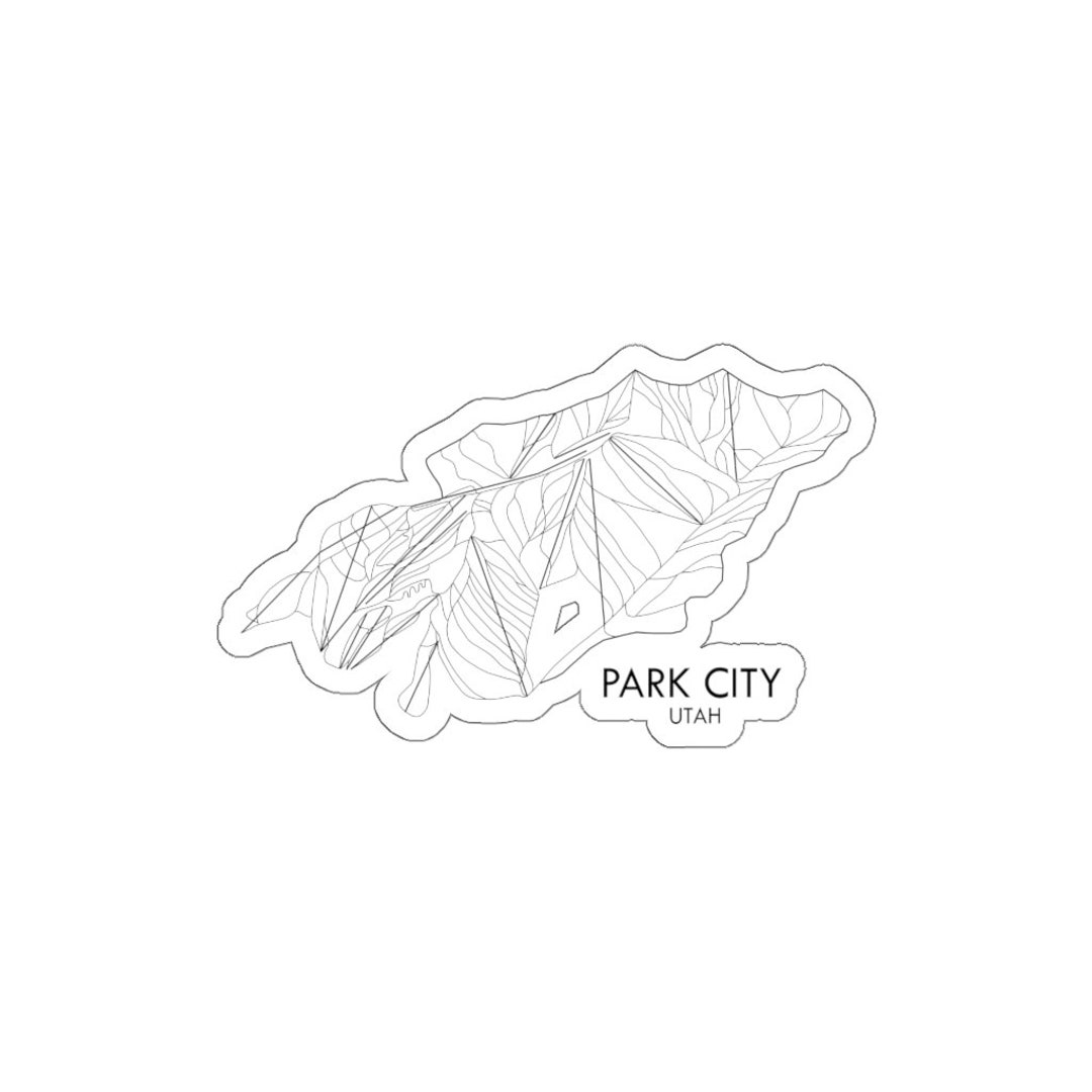 Park City Sticker Park City Trail Map Sticker Park City Etsy