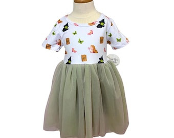 A Wicked Little Tulle Dress – Inspired by Good Witch and Wicked Witch Characters Girls Fairytale Twirl Dress Green Tulle Dress Toddlers
