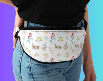 Sac banane pour parc à thème Petite sirène princesse, personnage adulte, sac banane pour enfants, sac banane Ariel pour fille, costume de petite sirène