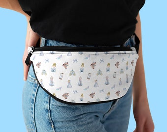 Sac banane pour parc à thème, princesse Cendrillon, blanc, personnage adulte, sac banane pour enfants, sac banane pour fille, costume de Cendrillon