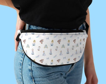 Theme Park Fanny Pack Cinderella Princess Belt Bag White Adult Character Fanny Pack Children Princess Belt Bag Girl Cinderella Costume