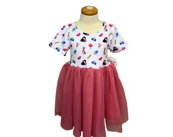 The Mulan Dress – Princess Dress for Girls Pink Tulle Twirl Dress Mulan Costume Toddlers Kids Birthday Party Outfit Warrior Dress for Girls