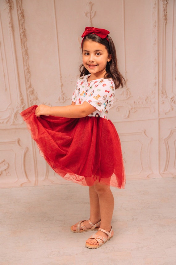 Snow White Dress Theme Park Outfit Girl Princess Gown Tutu Red Birthday  Princess Dress Toddler Dress up Clothes Little Girl Dress up Costume - Etsy