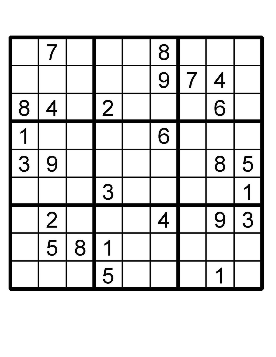 Sudoku Puzzle Sudoku Instant Download Printable Puzzle - Etsy