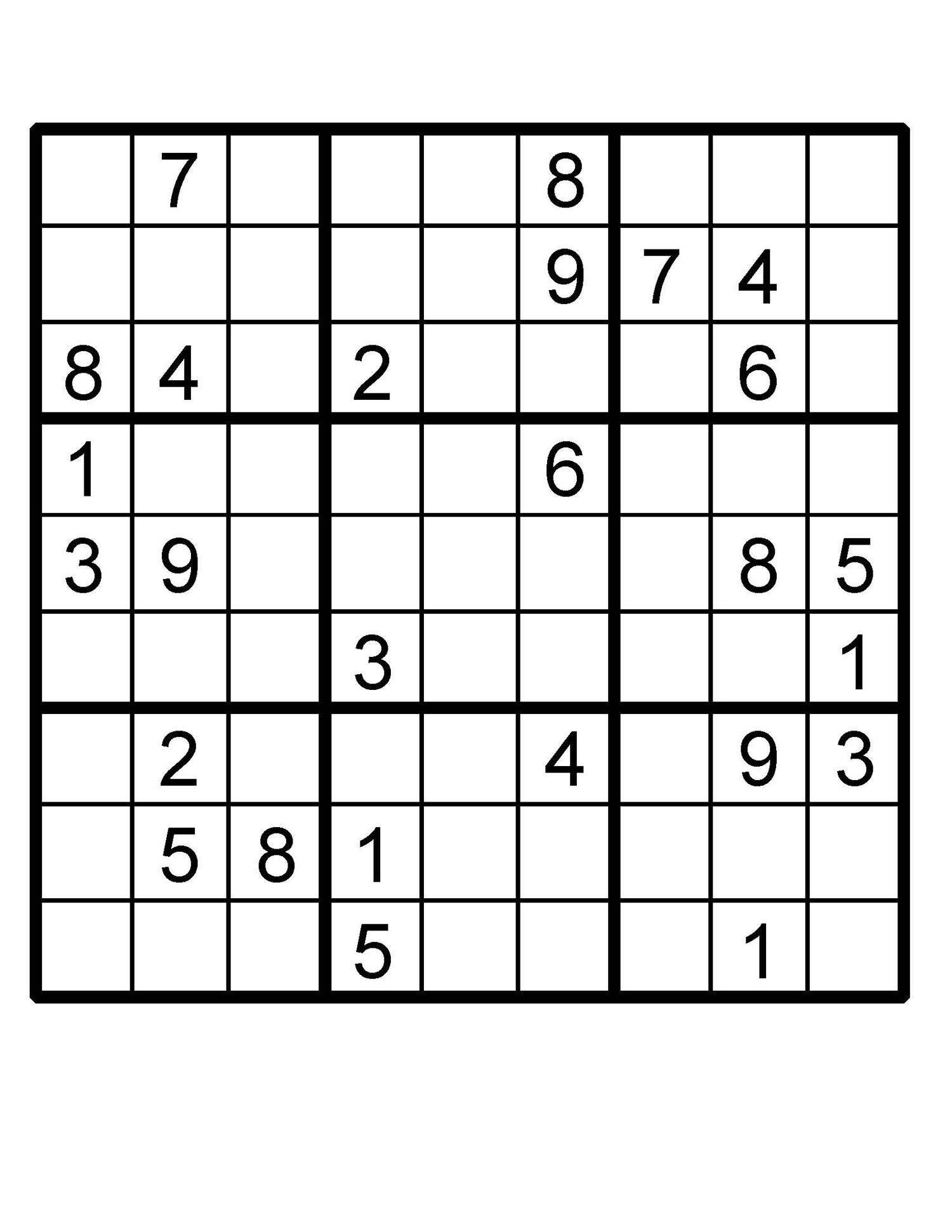 sudoku puzzle sudoku instant download printable puzzle etsy