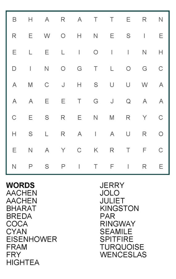Wordsearch Download Puzzle Etsy