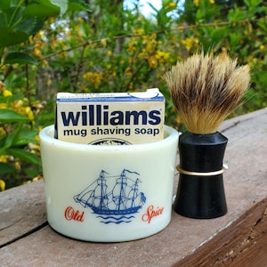 Old Fashioned Shave Soap, Brush & Old Spice Shave Mug