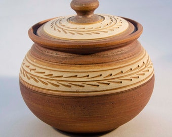 2-Piece Clay Pottery Decoration