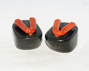 1950s Japanese Geta Sandal Shaped Salt & Pepper Shakers