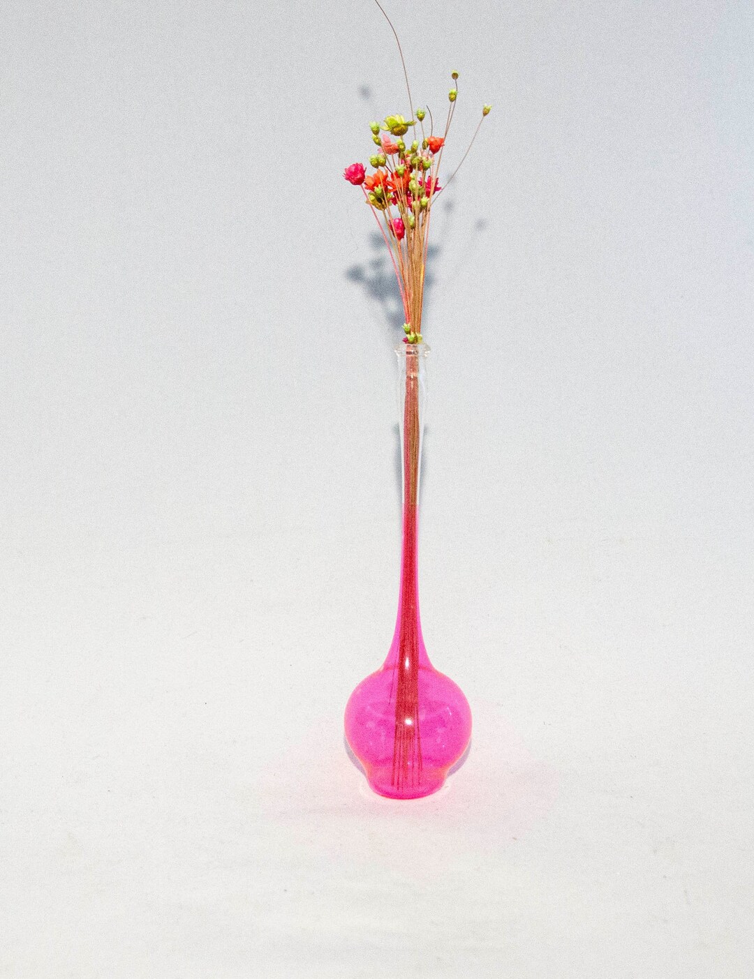 Extremely Rare and Delicate Vintage Hot Pink Bud Vase - Etsy