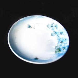 Vintage Hand-Painted Mini Floral Plate - In Shades of Blue