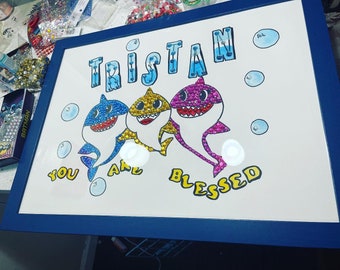 Customized Baby Shark painting