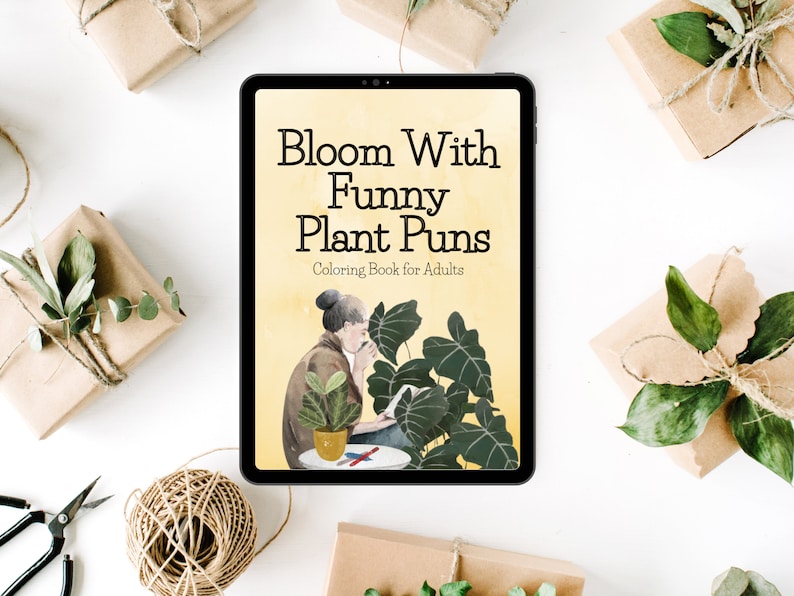 Adult Funny Plant Puns Coloring Pages Digital Download | Etsy