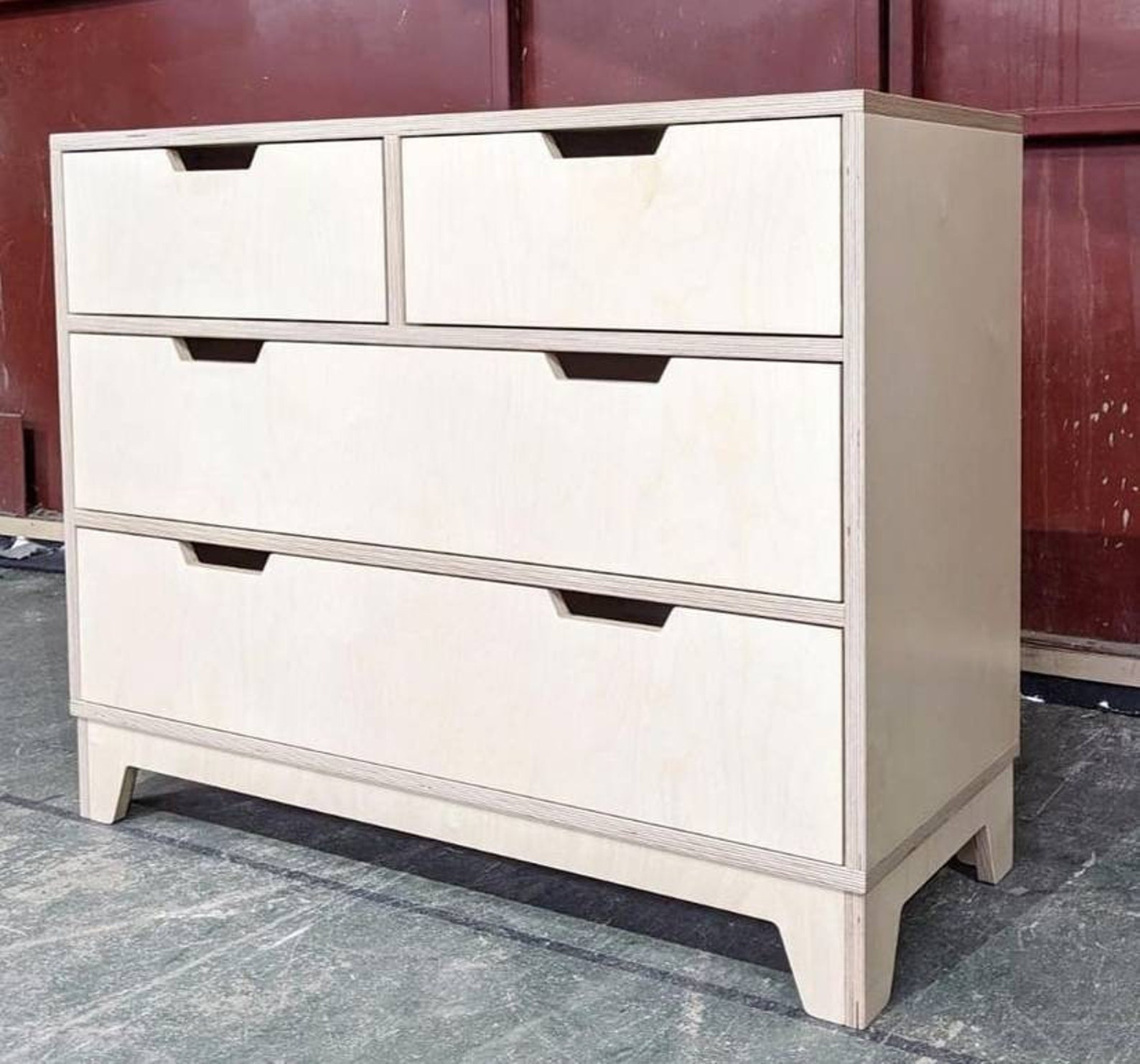 Plywood Chest of Drawers Birch Ply Handmade Furniture Etsy