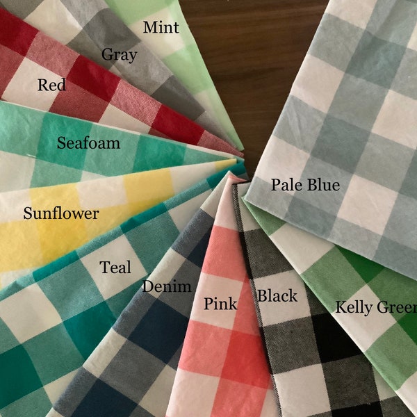 Gingham Napkins, Buffalo Plaid Napkins, Cotton Napkins, Picnic Napkins, Dinner Napkins, Cloth Napkins, Reuseable  Napkins, Everyday Napkins.