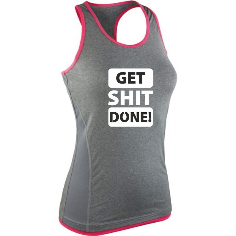 Get Shit Done Women/'s Sport Ringer T-shirt