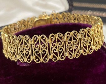 French 18-carat gold bracelet, circa 1900