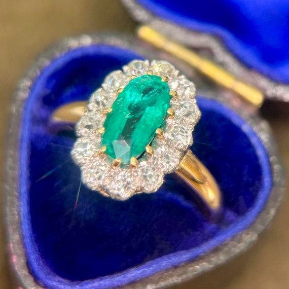 Edwardian emerald and diamond ring, circa 1910 - image 9