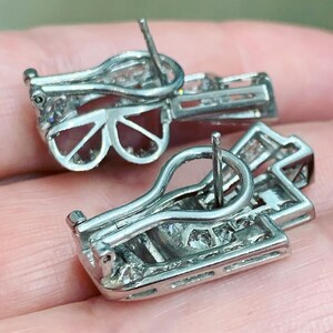 Late Art Deco diamond clip earrings, circa 1950 image 5