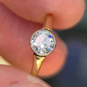 Edwardian diamond solitaire, circa 1915