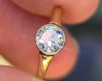 Edwardian diamond solitaire, circa 1915