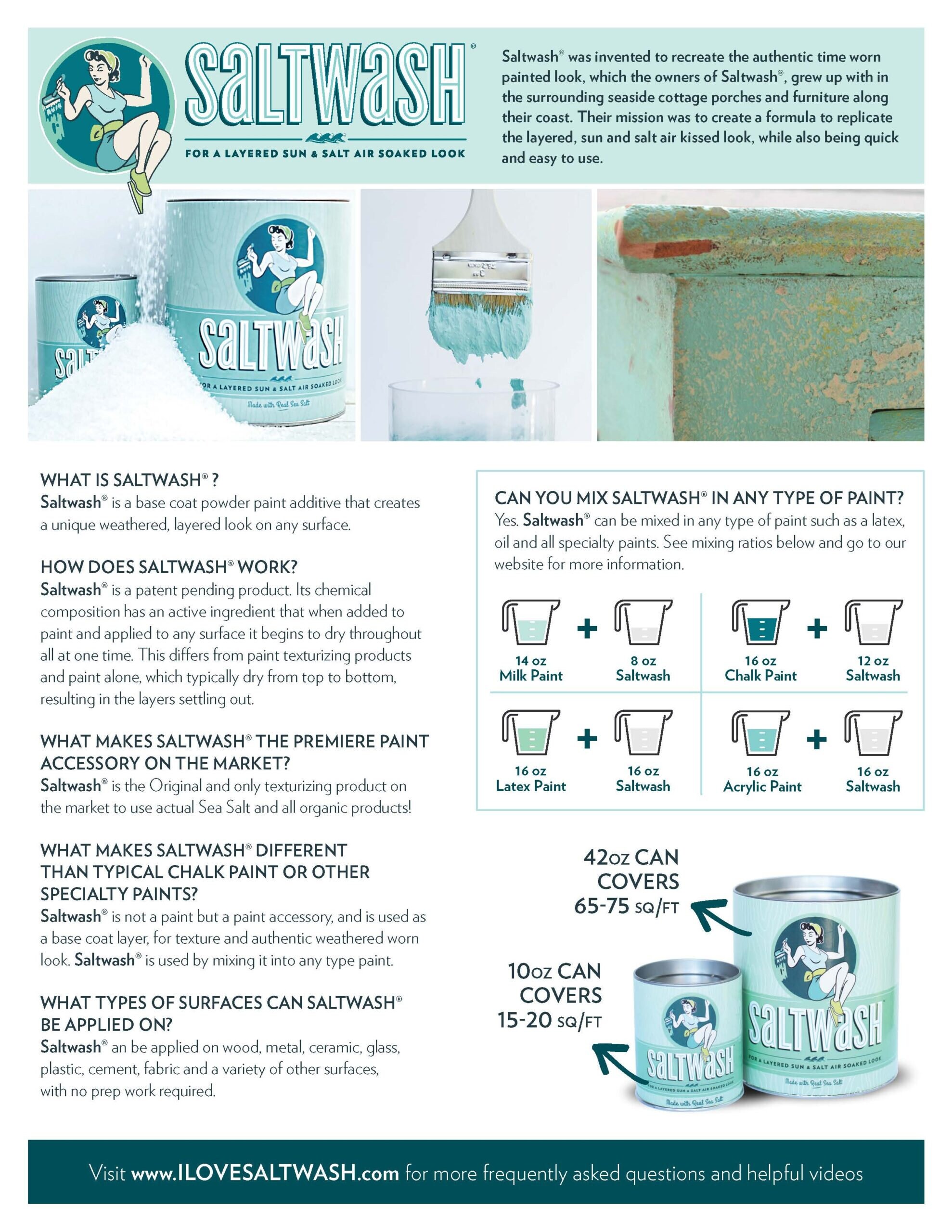 Saltwash Powder Texture Additive for Creating Worn, Weathered, Chippy ...
