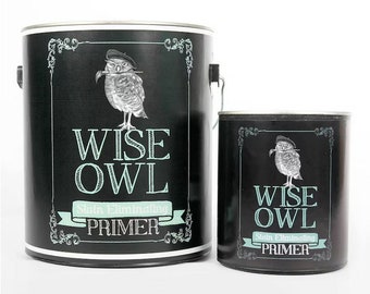 Wise Owl Stain Eliminating Primer | On Sale-Free Shipping! | Quarts-White, Gray, & Clear Paint Primer