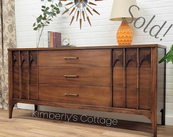 SOLD-Kent Coffey Perspecta MCM Dresser | Mid-Century Modern Bedroom Furniture | Circa 1960's