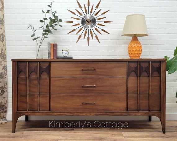 mid century brown dresser Mid Century Modern CREDENZA / DRESSER by Kent Coffey’s Teakway Line