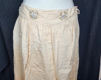Vintage Funky Nancy K-kjol med snäckor och pärlor 3X