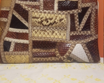 カプリス スネークスキン ハンドバッグ