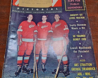 Vintage hockeytijdschriften uit de jaren 60 en 70.