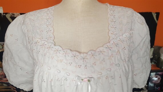 Damart Eyelet Nightdress White - image 2