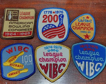Vintage Bowling Patches You Pick 70s League Champion