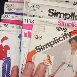 Simplicity Sewing Patterns Uncut