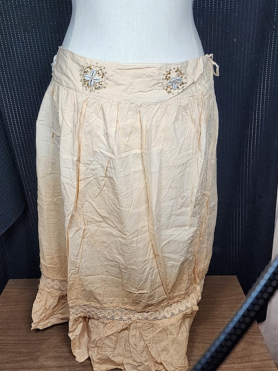 Vintage Funky Nancy K Skirt with Sea Shells and Beading 3X