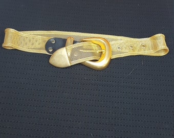 Ladies Vintage Gold Mesh Belt, Gold Tone Mesh Ladies Belt  display picture 1