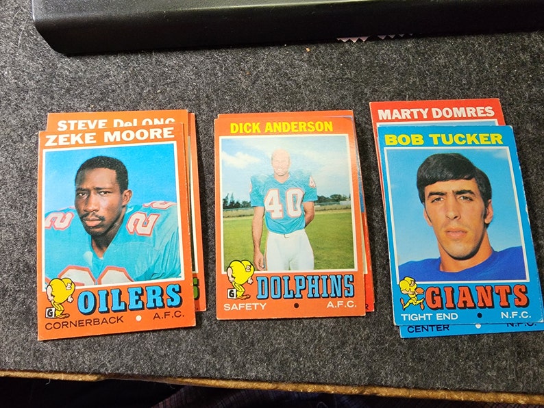 1971 Topps Football Commons up Pick Set Building 1-100 - Etsy