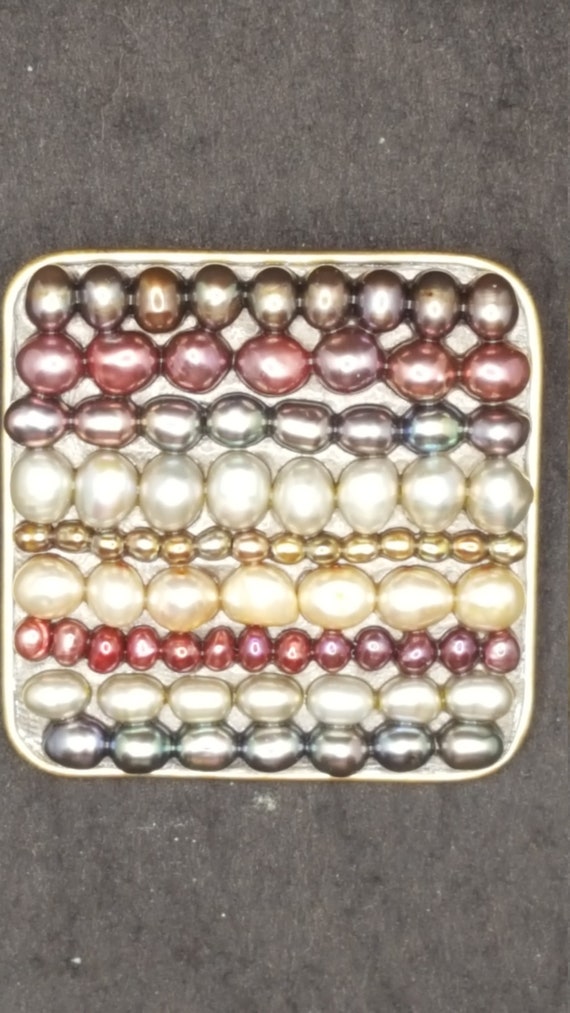 Michal Golan Multi Bright Square Pin.  Signed. - image 1