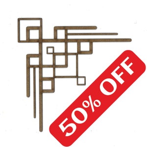 PolyOnlay - GC109 - PACK OF 2 - Geometric Decorative furniture and crafting onlays