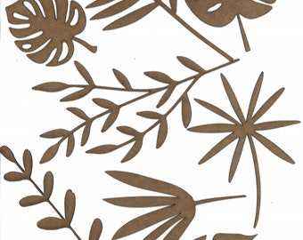 PolyOnlay - S155 - Tropical Leaf Pack - 25 piece
