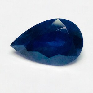 Zafiro natural, forma de pera de zafiro azul 11x7 mm, 2,50 quilates, zafiro azul suelto natural para hacer joyas, piedra de nacimiento de septiembre