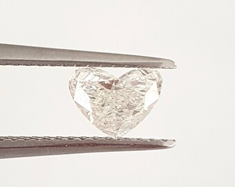 Natural Diamond, Heart Shape Diamond, 0.44 Carat Natural Loose Diamond, I Color SI1 Clarity, Certified Heart Shape Diamond, April birthstone